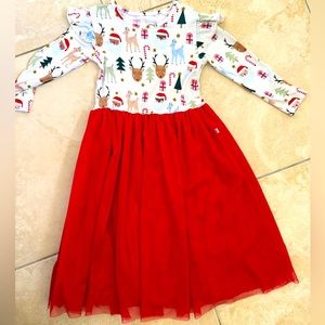 Festive Red and White Holiday Dress